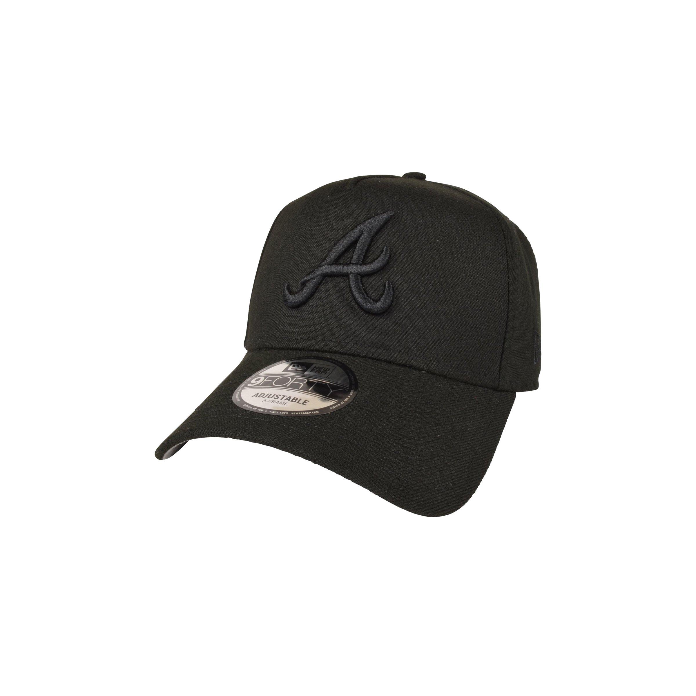 New Era Atlanta Braves 9FORTY Snapback Hat - Black - BLACK